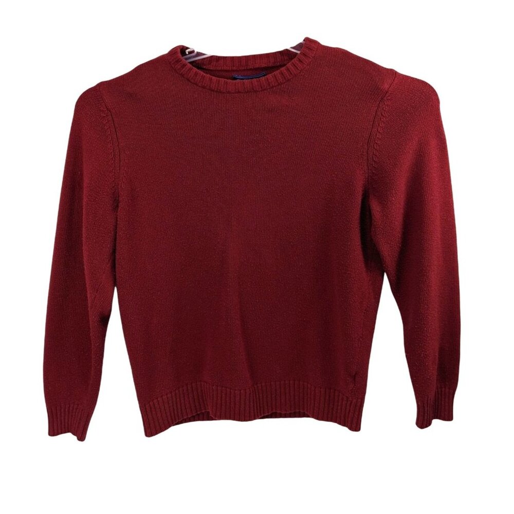 Crofts & Barrow XL Red Cotton Blend Crew Neck Pull-Over Sweater 27g